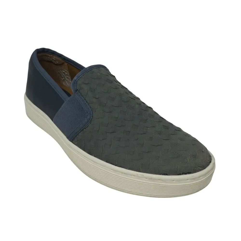 Sofft Blue‎ Leather Slip On Comfort Sneakers Loafers